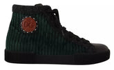 Dolce & Gabbana Green Corduroy High Tops Sneakers Mens Casual Shoes -   -  Dolce & Gabbana.
